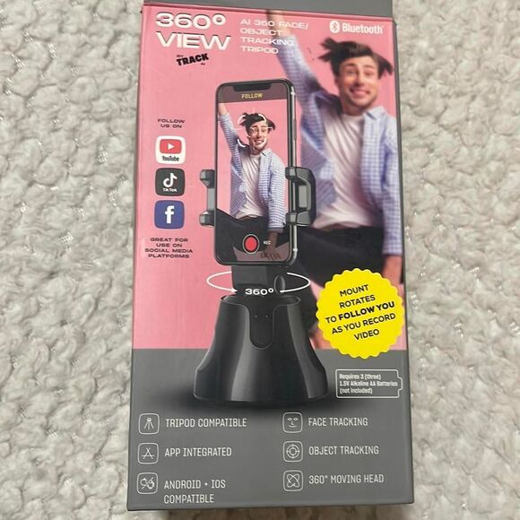 360 Rotation Smart Phone Personal Stabilizer, Face Tracking Tripod, IOS/Android - Picture 1 of 6